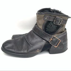 Replay leather moto biker boots men’s 11